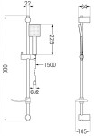 MEXEN/S - DF45 posuvný sprchový set, chrom 785454582-00