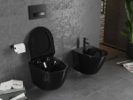 MEXEN/S - WC předstěnová instalační sada Fenix XF-F s mísou WC Lena + sedátko softclose, černá lesk 68030224070