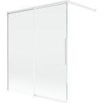 MEXEN/S - Rox vanová zástěna 2-křídlová posuvná 140 x 150, transparent, bílá 8C9-140-003-20-00