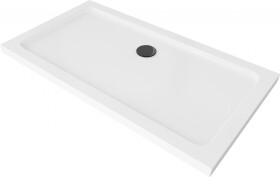MEXEN/S - Flat sprchová vanička obdélníková slim 140 x 70, bílá + černý sifon 40107014B