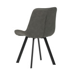 Jídelní židle, šedá, látka vintage, HC-V3066 GREY3