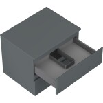 MEXEN/S - Orio koupelnová skříňka pod umyvadlo 60 cm s deskou, 2 zásuvky, grafit mat 91A10-06047-2-BFFC66