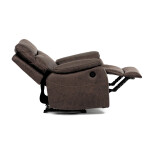 TV a relaxační křeslo s elektrickým ovládáním, potah hnědá látka v dekoru vintage, 1 motor 240V