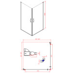 GELCO - One čtvercový sprchový kout 1000x1000 mm, rohový vstup GO4910GO4910