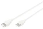 Digitus béžová / Prodlužovací kabel / USB 2.0 / USB A - USB A / 1,8 m (AK-300202-018-E)