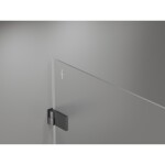 MEXEN/S - Lunar-B sprchový kout dveře křídlové pravá 85 x 70, transparent, grafit kartáčovaná 832-085-070-66-00-P