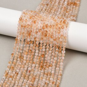 Přírodní citrín - ∅ 4 mm - 1 ks