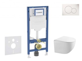GEBERIT - Duofix Set předstěnové instalace, klozetu Gaia a sedátka softclose, tlačítko Sigma01, alpská bílá SANI11CA3117B