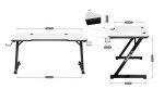 Moderní herní stůl v elegantní bílé barvě