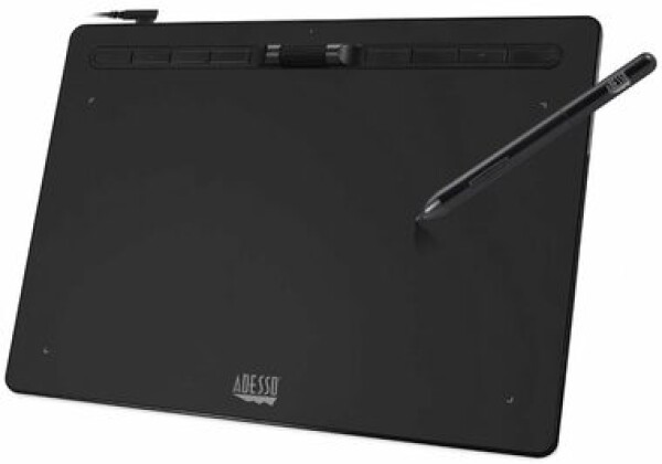 Adesso Cybertablet K12 černá / grafický tablet / 360 x 255 cm / 5080 LPI / 8192 úrovní tlaku / 8 program. tlač. / USB-C (CYBERTABLET K12)