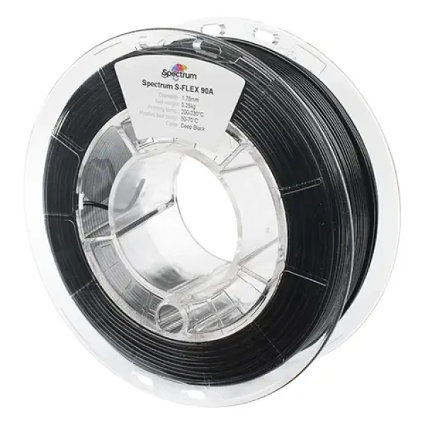 Spectrum 80262 3D filament S-Flex 90A deep black | 1.75mm | 250g (80262)