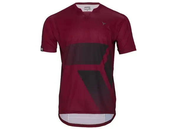 Silvini Gallo pánský volný dres krátký rukáv Merlot/Black vel. XL