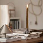 GEJST Magnetický svícen Molekyl 1 – Chrome, stříbrná barva, kov