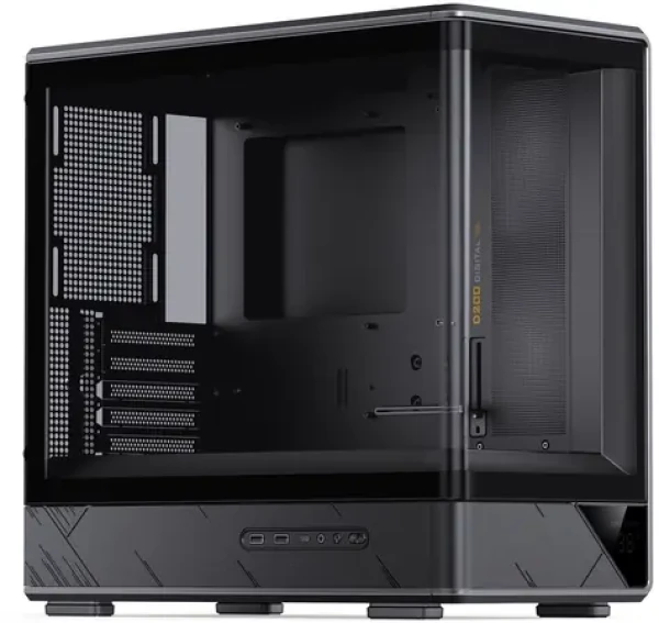 Jonsbo D200 černá / Počítačová skříň / Midi-Tower / mATX / Temperované sklo / Mini teplotní displej (D200 BLACK)