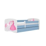 Dětská postel Babydreams+SZ+M modrá 80x180 Princezna 2