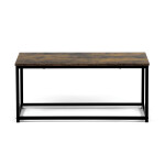 Stůl konferenční, 90x48x41 cm, MDF, dekor staré dřevo, černý kov