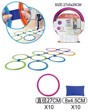 Skákací kruhy set 10 ks 27 cm, Wiky, W047361
