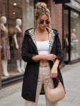 Dámská přechodová bunda typu parka s kapucí, černá, FashionStreet TY5833 XL