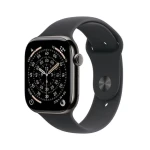 Apple Watch Series 11 GPS+Cellular 42mm Břidlicově šedé titanové tělo - Černý sportovní řemínek S/M / 130–180 mm (MF8R4MP/A)