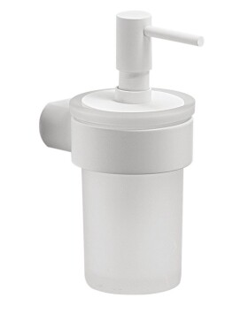 Gedy - PIRENEI dávkovač mýdla 110 ml, mléčné sklo, bílá mat PI8102