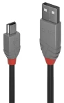 Lindy USB 2.0 černá / Kabel USB / USB A - Mini-USB B / 2 m / 480 Mbit/s (36723)