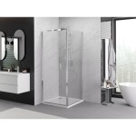 MEXEN/S - Exo sprchový kout skládací dveře 75 x 75, transparent, chrom 816-075-075-01-00