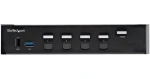 StarTech 4portový KVM switch HDMI 2.0 / KVM přepínač / 4K 60Hz / HDR / 2× USB 3.0 hub 5 Gbps (SV431HU34K6)