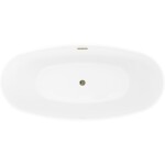 MEXEN/S - Olea volně stojící vana vzor 170 x 80, bílá, sifon a přepad zlatá 52821708000-50