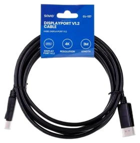 Savio CL-137 černá / Kabel DisplayPort / samec - samec / 3 m / max. 4K (CL-137)