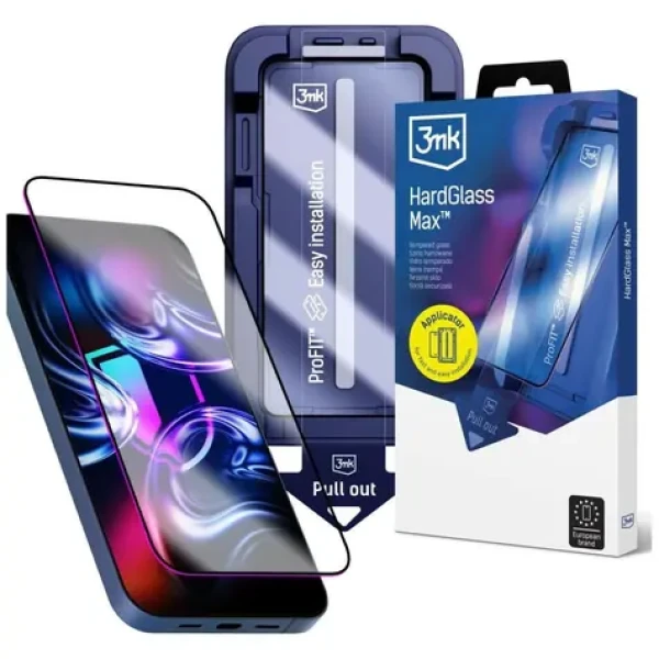 3mk HardGlass Max / Tvrzené sklo / Apple iPhone 16 Pro a 17 / 9H / 0,33 mm (5903108754842)