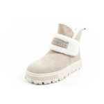 Lee Cooper dámské zimní boty módní ovčí kůže zateplené béžové dámské 41