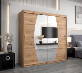 Šatní skříň Abi E0 Barva korpusu: Dub artisan, Rozměry: 200 cm, Dveře: Dub artisan