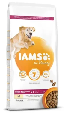 IAMS Dog Senior Large Chicken 12kg / Granule pro psy / pro velká a obří plemena (1754-153919)