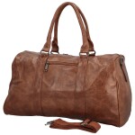 Stylová koženková cestovní taška Maribe, tmavě hnědá