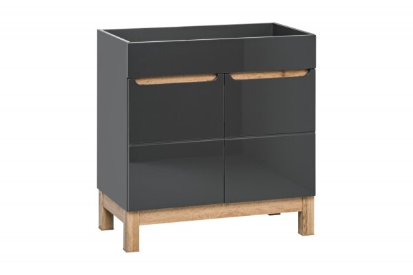 COMAD - Skříňka pod umyvadlo 80cm 2 dvířka BALI GRAPHITE 5907611647592
