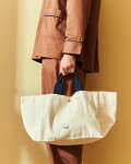 HAY Bavlněná taška Weekend Bag S Natural, krémová barva, textil