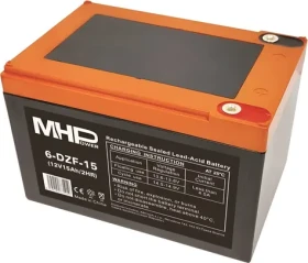 Carspa MHPower 6-DZF-15 / Gelový akumulátor / VRLA GEL / 12V/15Ah / Deep Cycle / Terminál D1-M5 (6-DZF-15)