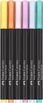 Faber-Castell Black Edition sada 6 štětcových fixů pastelové barvy