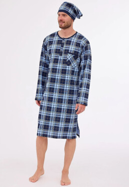 Pánské tričko Cornette 110 long/r 3XL-5XL tmavě modrá 3xl