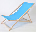 ROJA Bahama POLYESTER lehátko dřevěné přírodní - MODRÉ