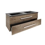 Koupelnová skříňka s umyvadlem SAT Cube Way 120x53x46 cm dub wellington mat CUBE461202DWMODC CUBE461202DWMODC