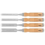 NEO TOOLS 37-800 Sada 4ks plochých dlát / Šířky čepele: 6/12/18/24 mm (37-800)