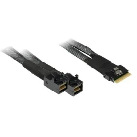 Inter-Tech SFF-8654 8i - 2x SFF-8643 / Kabel / 0,75 m / 24 Gbit/s (88885640)