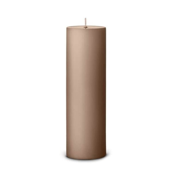 Ester & erik Svíčka Pillar Soft Clay Ø 6 cm, hnědá barva, vosk