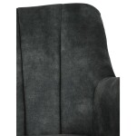 Židle jídelní, otočný mechanismus 360°, taštičkové pružiny v sedáku, tmavě zelená látka, noha masiv dub