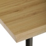 Stůl jídelní, 160x90x75 cm, MDF deska, dekor divoký dub, kov, černý lak