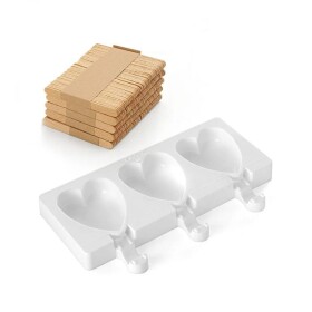 Silikomart silikonová forma na nanuky Heart (na 3 ks)
