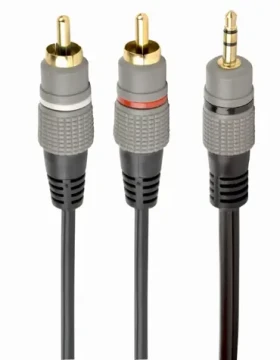 Gembird CCA-352-1.5M Redukce jack 3.5mm - 2xRCA 1.5m / Pozlacené konektory (CCA-352-1.5M)