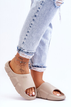 Dámské lehké pěnové pantofle Big Star LL274593 Béžové 40