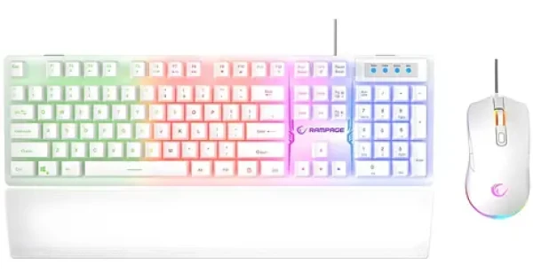 Rampage KM-RX7 Fortuna V2 bílá / Set klávesnice a myši (KM-RX7WHITE)